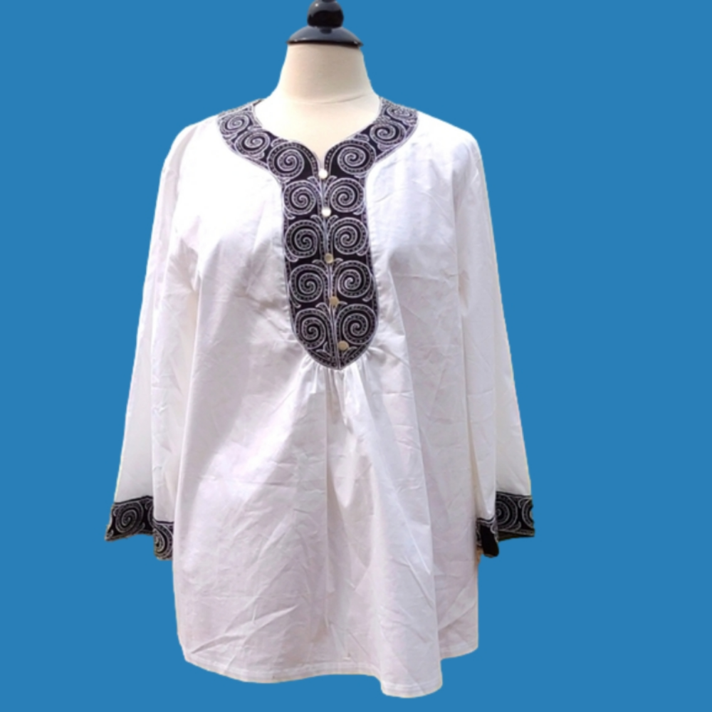 New! Bob Mackie Tunic Blouse XL